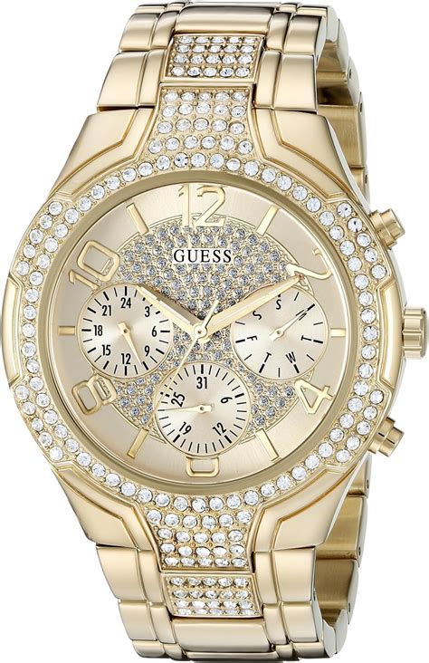 guess watches stainless steel gold.